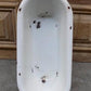 Vintage Hungarian Porcelain Baby Bath Tub w/Stand, Farmhouse Garden Planter A31,