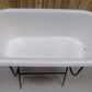 Vintage Hungarian Porcelain Baby Bath Tub w/Stand, Farmhouse Garden Planter A28