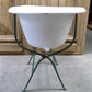 Vintage Hungarian Porcelain Baby Bath Tub w/Stand, Farmhouse Garden Planter A28