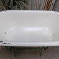 Vintage Hungarian Porcelain Baby Bath Tub w/Stand, Farmhouse Garden Planter A27,