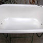 Vintage Hungarian Porcelain Baby Bath Tub w/Stand, Farmhouse Garden Planter A27,