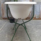 Vintage Hungarian Porcelain Baby Bath Tub w/Stand, Farmhouse Garden Planter A27,