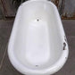 Vintage Hungarian Porcelain Baby Bath Tub w/Stand, Farmhouse Garden Planter A27,