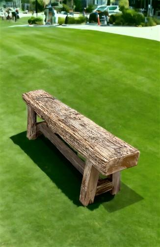 Rustic Log Bench, Vintage Reclaimed Wood Bench, Farmhouse Decor, Cabin Seat, A