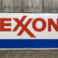 Exxon Sign, Vintage Aluminum Double Sided Sign, Exxon Motor Oil Advertising Sign