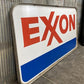 Exxon Sign, Vintage Aluminum Double Sided Sign, Exxon Motor Oil Advertising Sign