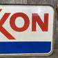 Exxon Sign, Vintage Aluminum Double Sided Sign, Exxon Motor Oil Advertising Sign