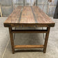 Wood Folding Table, Vintage Dining Room Table Kitchen Island Portable Table A129