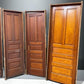 Set of 4 Vintage American Panel Doors in Jambs, Interior, Architectural Salvage