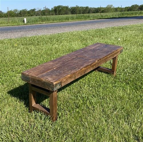 Rustic Folding Bench, Vintage Reclaimed Wood Bench, Farmhouse Decor Seat, A14