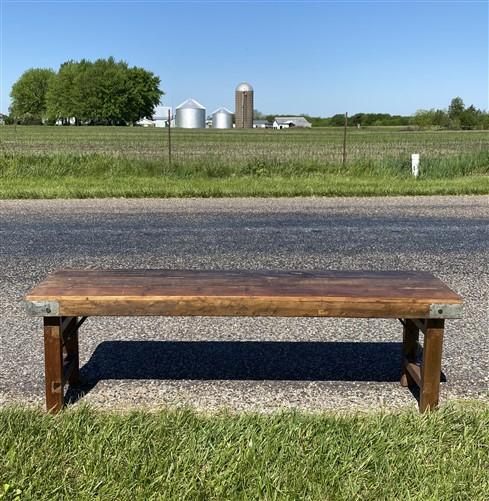 Rustic Folding Bench, Vintage Reclaimed Wood Bench, Farmhouse Decor Seat, A20