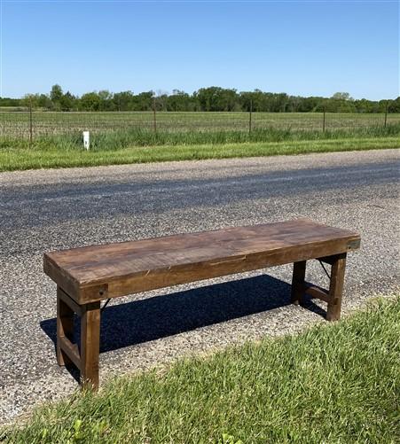 Rustic Folding Bench, Vintage Reclaimed Wood Bench, Farmhouse Decor Seat, A21