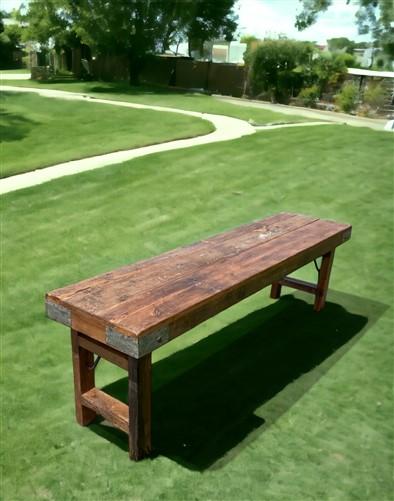 Rustic Folding Bench, Vintage Reclaimed Wood Bench, Farmhouse Decor Seat, A24