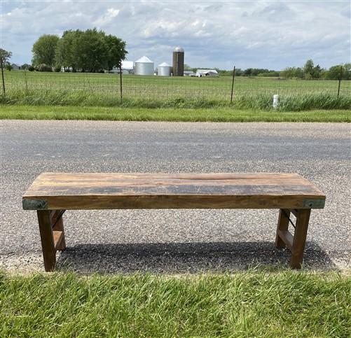 Rustic Folding Bench, Vintage Reclaimed Wood Bench, Farmhouse Decor Seat, A25