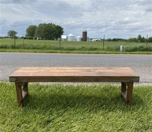 Rustic Folding Bench, Vintage Reclaimed Wood Bench, Farmhouse Decor Seat, A27