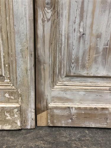 Antique French Double Doors (43.5x99) European Doors, Raised Panel Doors A521