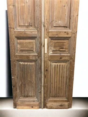 Antique French Double Doors (36.5x92.5) European Doors, Raised Panel Doors A530