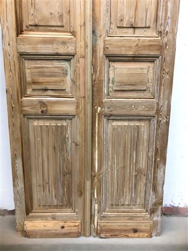 Antique French Double Doors (36.5x92.5) European Doors, Raised Panel Doors A530