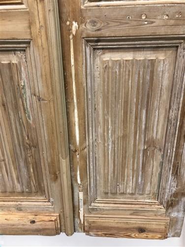 Antique French Double Doors (36.5x92.5) European Doors, Raised Panel Doors A530