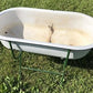 Vintage Hungarian Porcelain Baby Bath Tub w/Stand, Farmhouse Garden Planter A45,