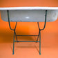 Vintage Hungarian Porcelain Baby Bath Tub w/Stand, Farmhouse Garden Planter A39,