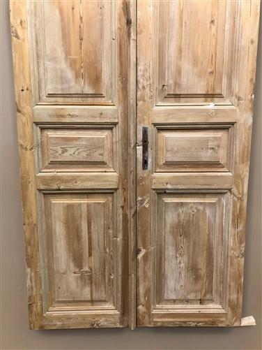 Antique French Double Doors (40x89) European Doors, Raised Panel Doors A595