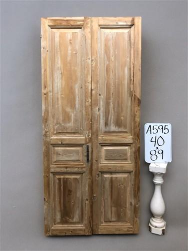 Antique French Double Doors (40x89) European Doors, Raised Panel Doors A595