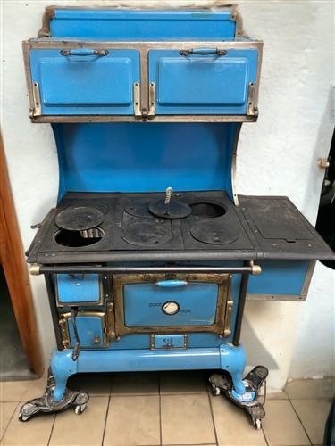 Vintage Wood Burning Stove, Quick Meal Enamel Cast Iron Stove, Wood Cook Stove