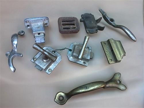 Ice Box Hardware, Vintage Latch Door Hinge, Salvage Cooler Chest Handle Lock A15