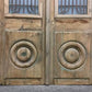 Antique French Double Doors (51x90) Iron Wood Doors, European Doors D286