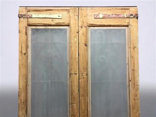 Antique French Double Doors (51x90) Iron Wood Doors, European Doors D286