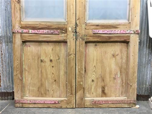 Antique French Double Doors (51x90) Iron Wood Doors, European Doors D286