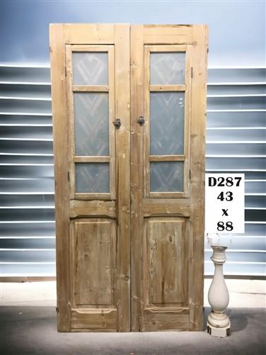 Antique French Double Doors (43x88) Iron Wood Doors, European Doors D287