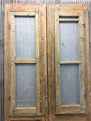 Antique French Double Doors (44.5x95) Iron Wood Doors, European Doors D288