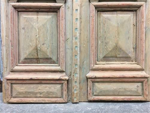 Antique French Double Doors (44.5x95) Iron Wood Doors, European Doors D288