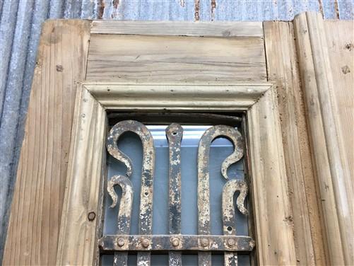 Antique French Double Doors (37.5x90.5) Wood Iron Doors, European Doors D290