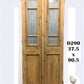 Antique French Double Doors (37.5x90.5) Wood Iron Doors, European Doors D290