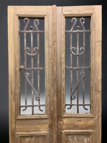 Antique French Double Doors (36x82) Iron Wood Doors, European Doors D271