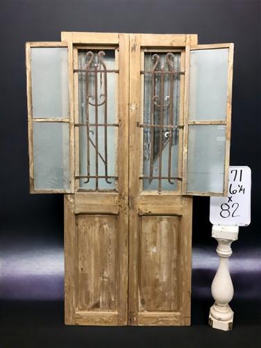 Antique French Double Doors (36x82) Iron Wood Doors, European Doors D271