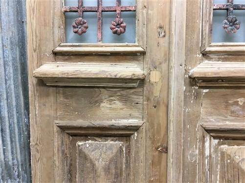 Antique French Double Doors (34.5x98) Iron Wood Doors, European Doors D277