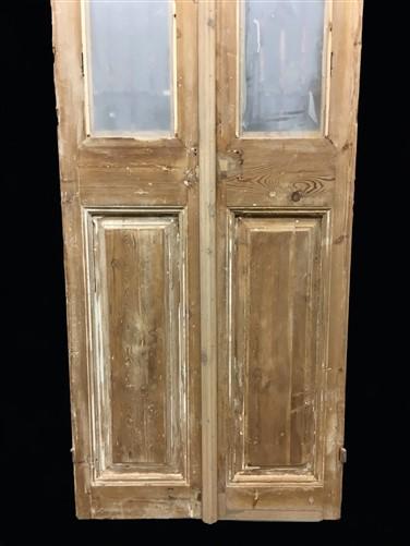 Antique French Double Doors (34.5x98) Iron Wood Doors, European Doors D277