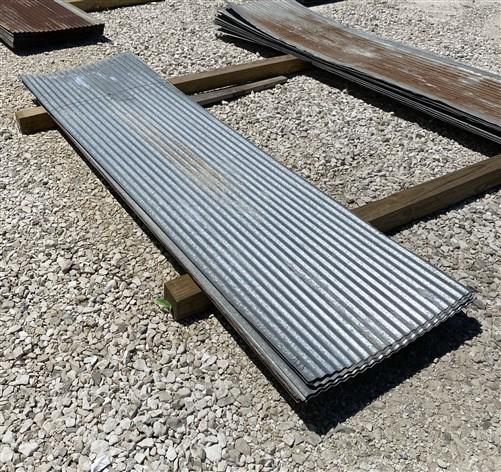 14 Sheets Barn Tin, Corrugated Metal Reclaimed Salvage, 7'&8' Long 212 sq ft A83