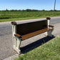 Vintage Wooden Church Pew, Porch Bench, Entry Foyer Bench, Dining Seating, C1