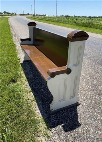 Vintage Wooden Church Pew, Porch Bench, Entry Foyer Bench, Dining Seating, C1