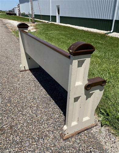 Vintage Wooden Church Pew, Porch Bench, Entry Foyer Bench, Dining Seating, C1