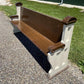 Vintage Wooden Church Pew, Porch Bench, Entry Foyer Bench, Dining Seating, C1