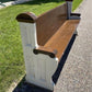 Vintage Wooden Church Pew, Porch Bench, Entry Foyer Bench, Dining Seating, C1