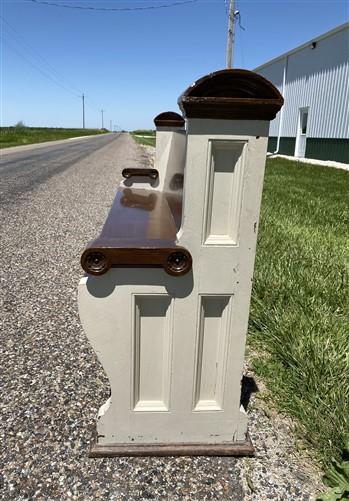 Vintage Wooden Church Pew, Porch Bench, Entry Foyer Bench, Dining Seating, C1