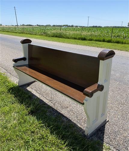 Vintage Wooden Church Pew, Porch Bench, Entry Foyer Bench, Dining Seating, C2