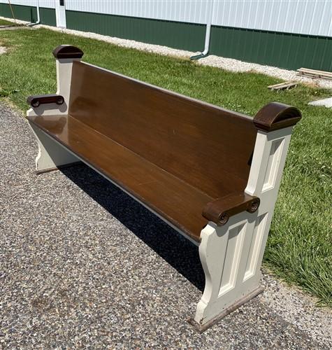 Vintage Wooden Church Pew, Porch Bench, Entry Foyer Bench, Dining Seating, C2